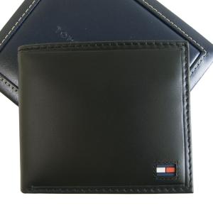 トミーヒルフィガー ＜訳あり・アウトレット＞財布 メンズ 二つ折（ブラック）HIGHLAND
