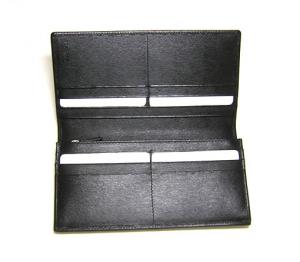 No.4 メンズ二つ折長財布(ブラック)