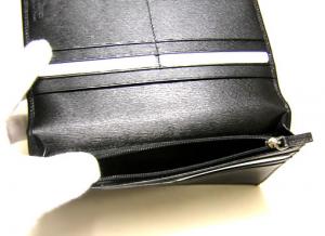 No.7 メンズ二つ折長財布(ブラック)