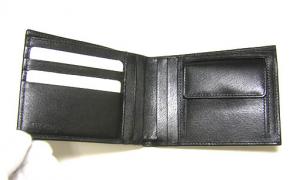 No.3 メンズ二つ折財布（ブラック）