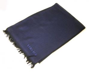 No.3 シルクウールマフラー(ネイビー)
