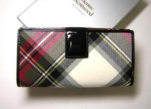 No.2 二つ折Ｗホック長財布（WINTER TARTAN／EXIBITHION NERO）